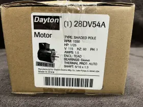 28DV54A DAYTON Motor Rpm Shaft