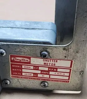 2C904B DAYTON Wall Ceiling Shutter Damper Motor #3