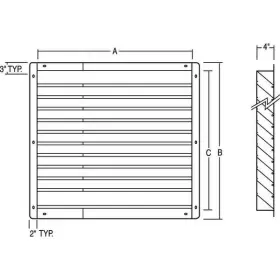 4F956 DAYTON Louver Intake #3