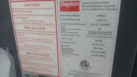55HE56 DAYTON Cap Dehumidifier #2