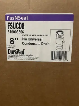 FSUCD8 DURAVENT Condensate Drain Fasnseal Single Wall