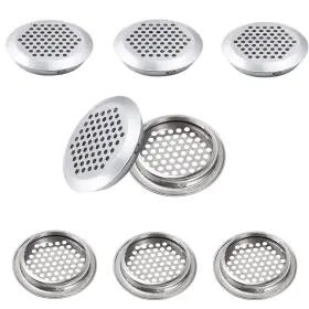735626947261 DVEDA Soffit Vents Round Steel Air Mesh
