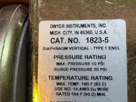 1823-5 DWYER Diaphragm Vertical Enclosure #3