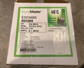 EM3466 ECONOMASTER Rpm Drive Furnace Motor #2