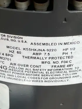 18M2701 EMERSON Blower Motor #2