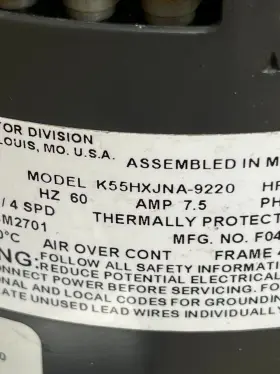 18M2701 EMERSON Blower Motor #3
