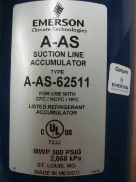 62511 EMERSON Suction Line Accumulator Mwp Kpa #2