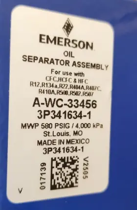 A-WC-33456 EMERSON Oil Separator Pi
