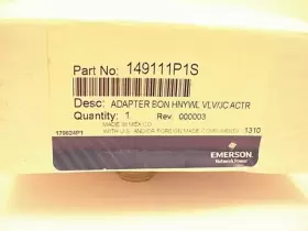 149111P1S EMERSON HONEYWELL LIEBELT Emeron Actuator Adaptor #3
