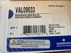 VAL09033 EMERSON Gas Valve Natural