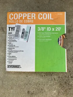 685768328520 EVERBILT Refrigeration Copper Coil Od Box