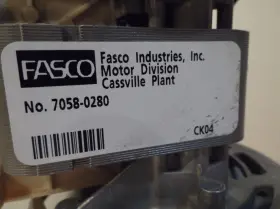 7058-0280 FASCO Draft Inducer Blower Motor #3