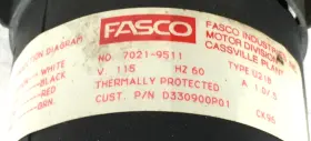 D330900P01 FASCO Draft Inducer Blower Motor #3