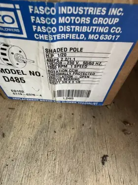D485 FASCO Hvac Refrigeration