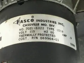 D69964-01 FASCO Draft Inducer Blower Motor #3
