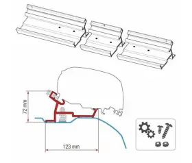 98655Z101 FIAMMA Vanlife Pearl Ms Bracket Promaster Kit