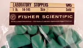 14-141 FISHER SCIENTIFIC Bag Solid Rubber Laboratory Stoppers #2