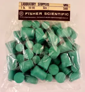 14-141 FISHER SCIENTIFIC Bag Solid Rubber Laboratory Stoppers