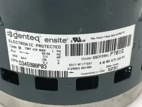 D345908P03 GENTEQ Ensite Blower Motor Rpm #2