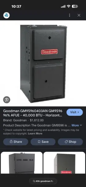 GMSS960402B GOODMAN Seer Gas Furnace Upflow