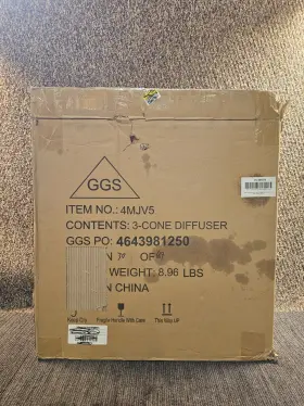4MJV5 GRAINGER Diffuser Ceiling Lay Duct Steel
