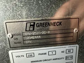 ERV-251S-20-A GREENHECK Energy Recovery Ventilator Phase #3