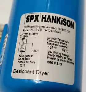 HDF1 HANKISON Spx Single Tower Desiccant Dryer Cfm Fnpt #3
