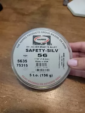 5635-75315 HARRIS Safety Silv Solder Brazing Alloy Troy