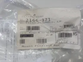 2166-371 HEARTH AND HOME Heat Glo Heatilator Pilot Head Vent
