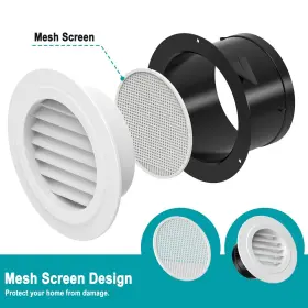767550225443 HG POWER Soffit Vent Round Cover Screen Mesh Abs #2