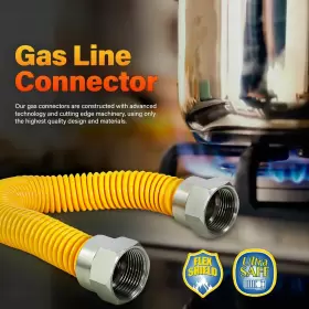 854263011514 HIGHCRAFT Flexible Epoxy Coated Gas Line #2