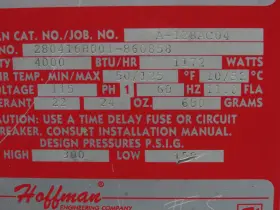 A-128AC04 HOFFMAN Design Aire Electrical Enclosure Air #3