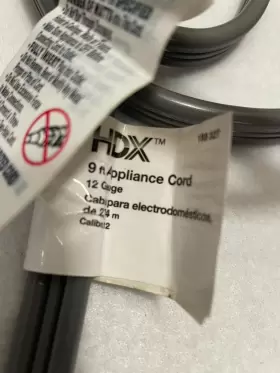 188327 HOME DEPOT HDX Extension Cord Gauge #3