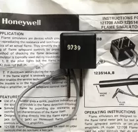 121708 HONEYWELL Flame Simulator #3