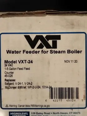 45-026 HYDRO LEVEL Water Feeder Steam Boiler