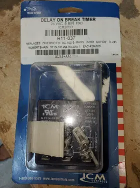 B11-837 ICM CONTROLS Delay Timer Vac