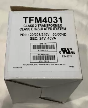 TFM4031 INTERNATIONAL REFRIGERATION PRODUCTS Irp Transformer