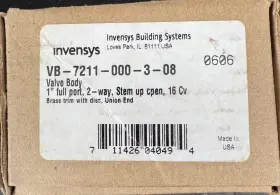 VB-7211-000-3-08 INVENSYS Npt Valve Body Port Stem Up