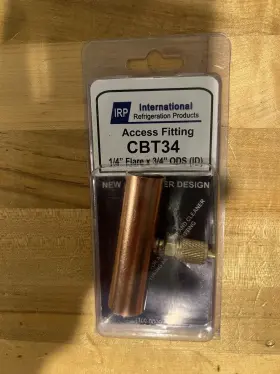 CBT34 IRP Copper Access Tee Ods Flare Schrader Valve Wrench