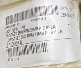 HC21ZE118-B JAKEL Inducer Bryant Payne Carrier #2