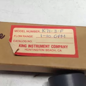 K71-3-F KING Nos Glass Tube Flowmeter Gpm #3