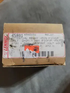 45A0101 LENNOX Potential Relay Motor Start
