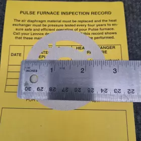64L80 LENNOX Pulse Furnace Air Diaphragm Flapper Material #2