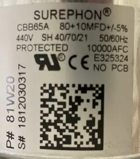 81W20 LENNOX Surephon Dual Capacitors Mfd Round #3