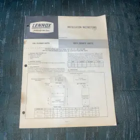 CB-11 LENNOX Coil Blower Unit Instruction Manual