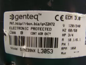 5SME39NXL3053 LENNOX DUCANE ARMSTRONG GENTEQ Ge Ecm Blower #3