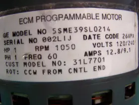5SME39SL0214 LENNOX DUCANE ARMSTRONG GENERAL ELECTRIC Ecm Ge #2