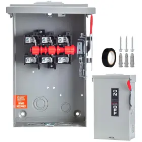 3P-60A LOVNEWMAX Switch Pole Fusible Safety Amp Disconnect