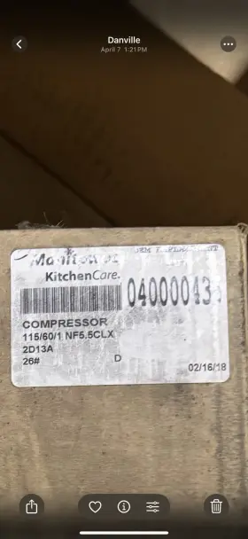 040000434 MANITOWOC Hvac Refrigeration