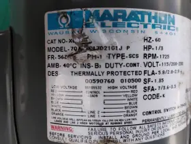 056C17D2101 MARATHON MOTORS Motor Frame #3